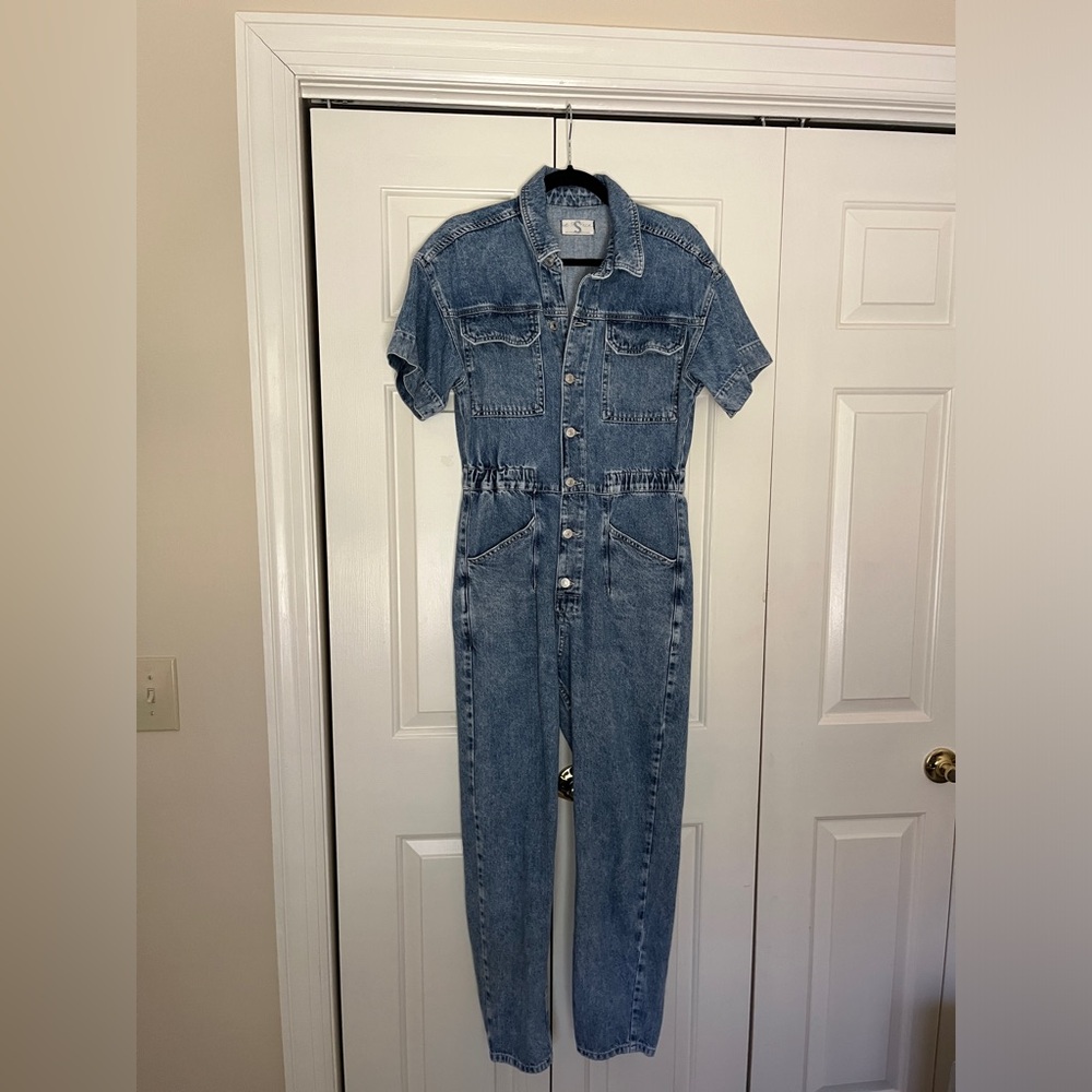 Free People Denim Jumpsuit